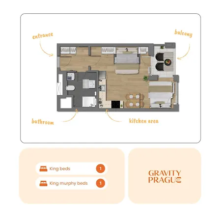 Colorful - Balcony, Free Parking, By Gravity Daire *